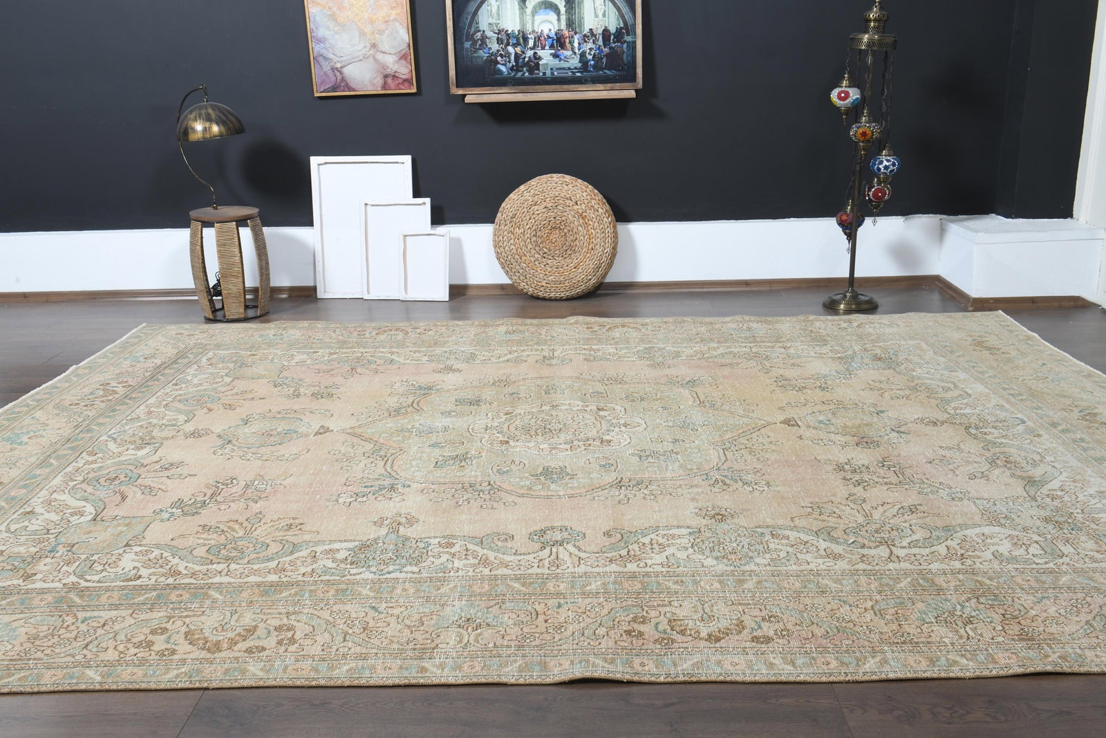 9.5x12.8 ft, PERSIAN MINIMALIST RUG - 9