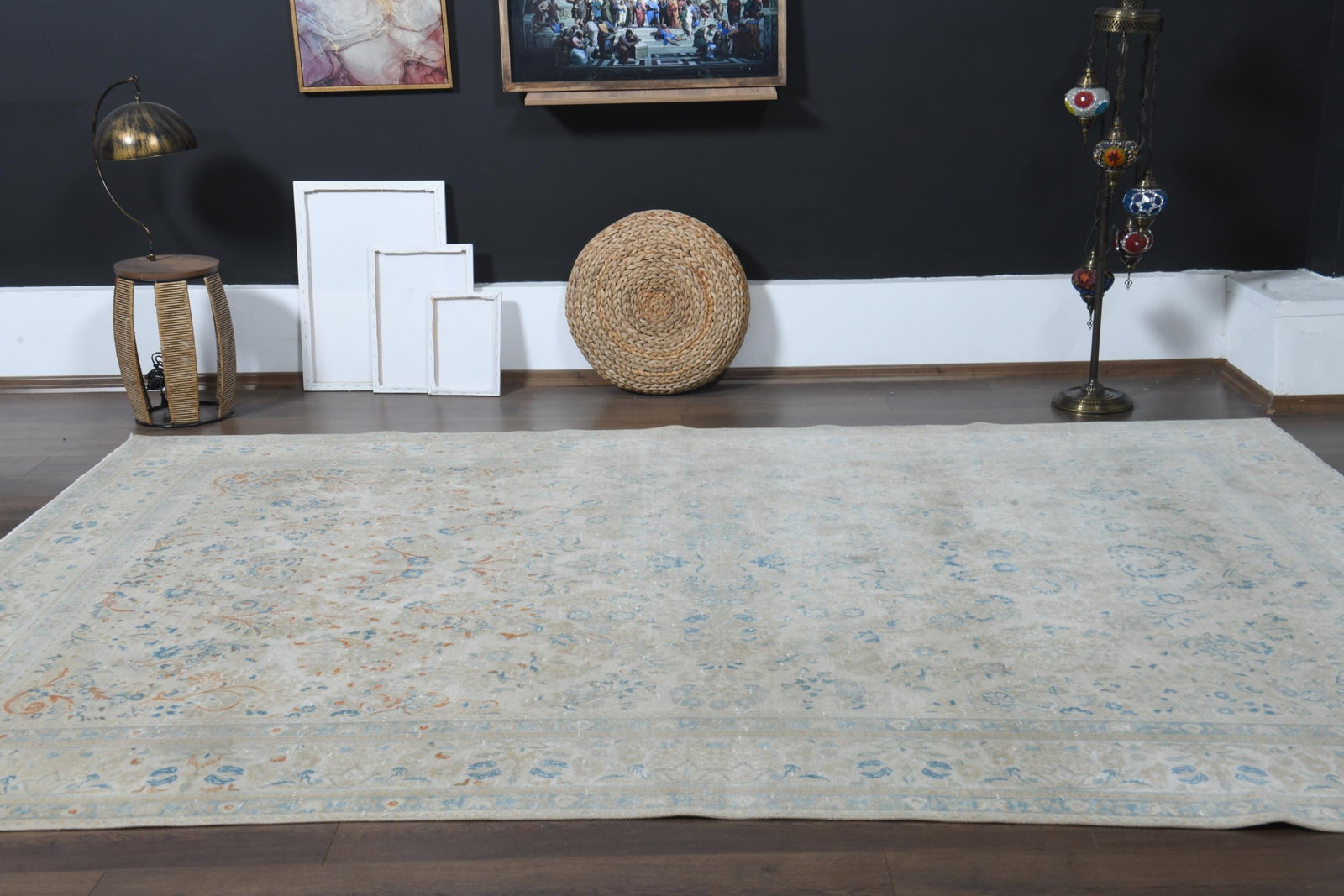 7.7x11.3 ft, LUxURY VINTAGE RUG, Handmade Rug - 9