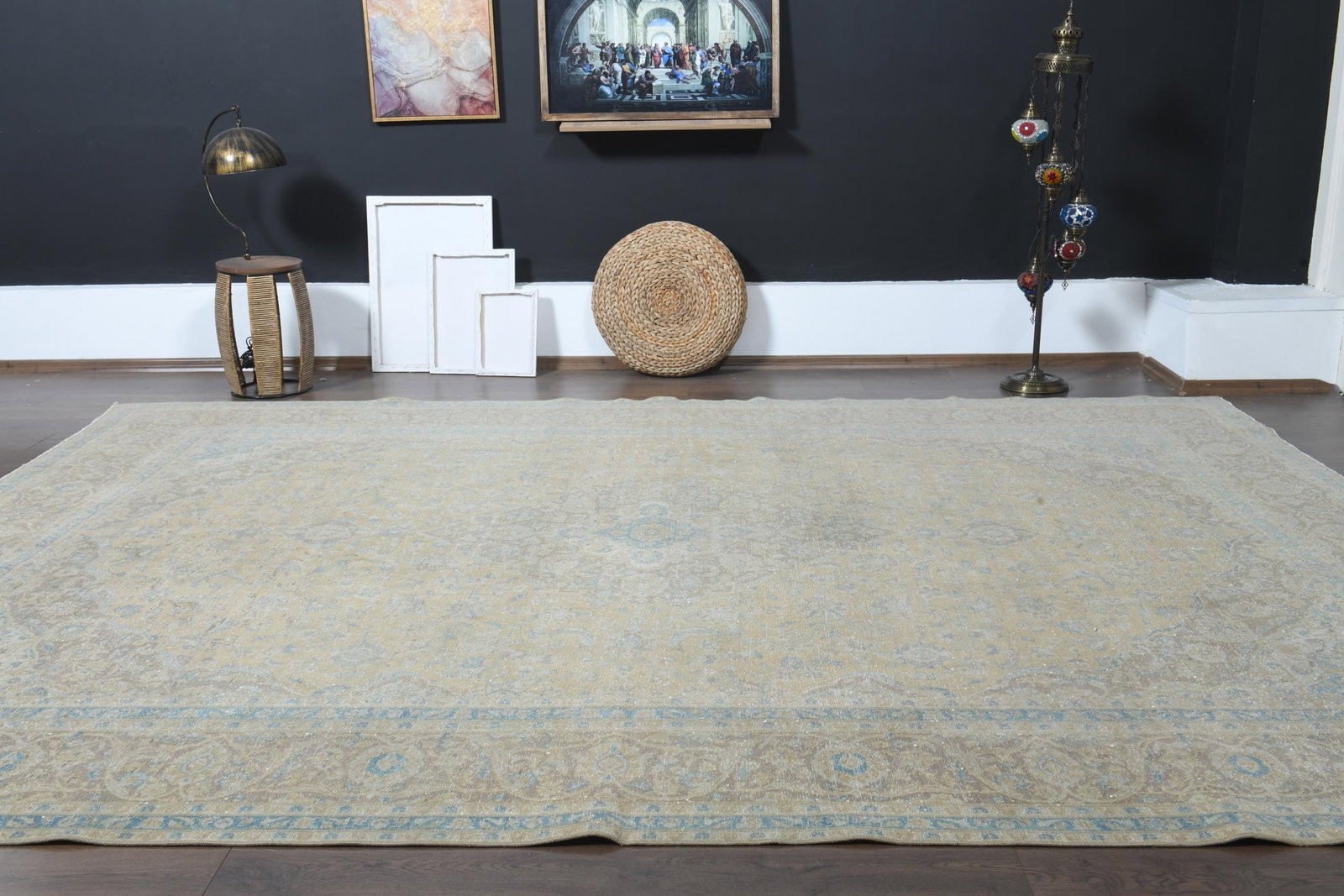 9.5x13.1 ft, PERSIAN MINIMALIST RUG - 9