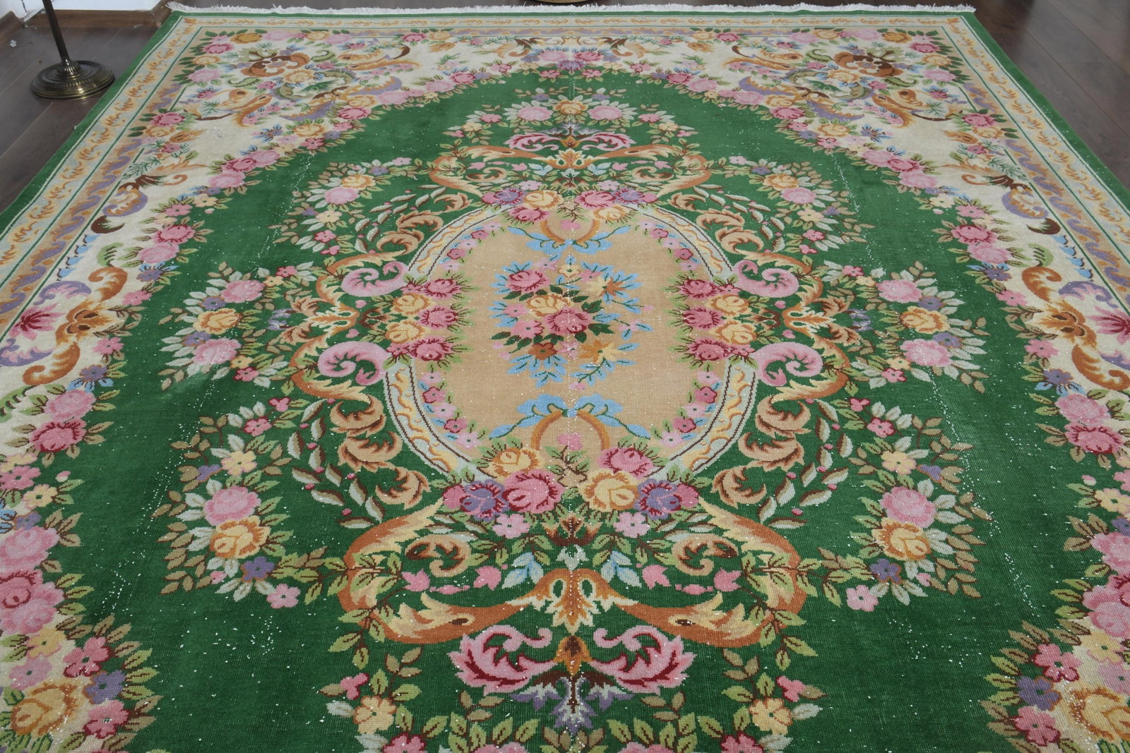 9.3x13 ft, TRIBAL OVERSIZED RUG, Vintage - 3
