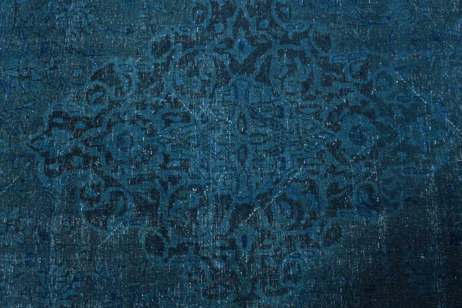 10x13'6 ft, BLUE OVERSIZED RUG, Vintage - 5