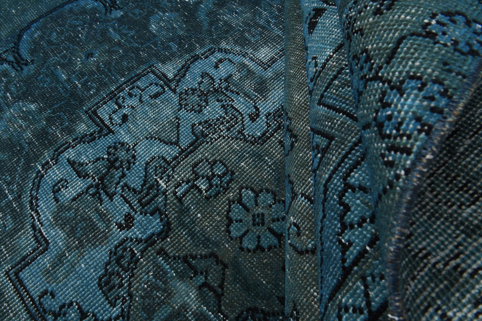 8.6x12.6 ft, ANTIQUE VINTAGE RUG, Blue Green - 2