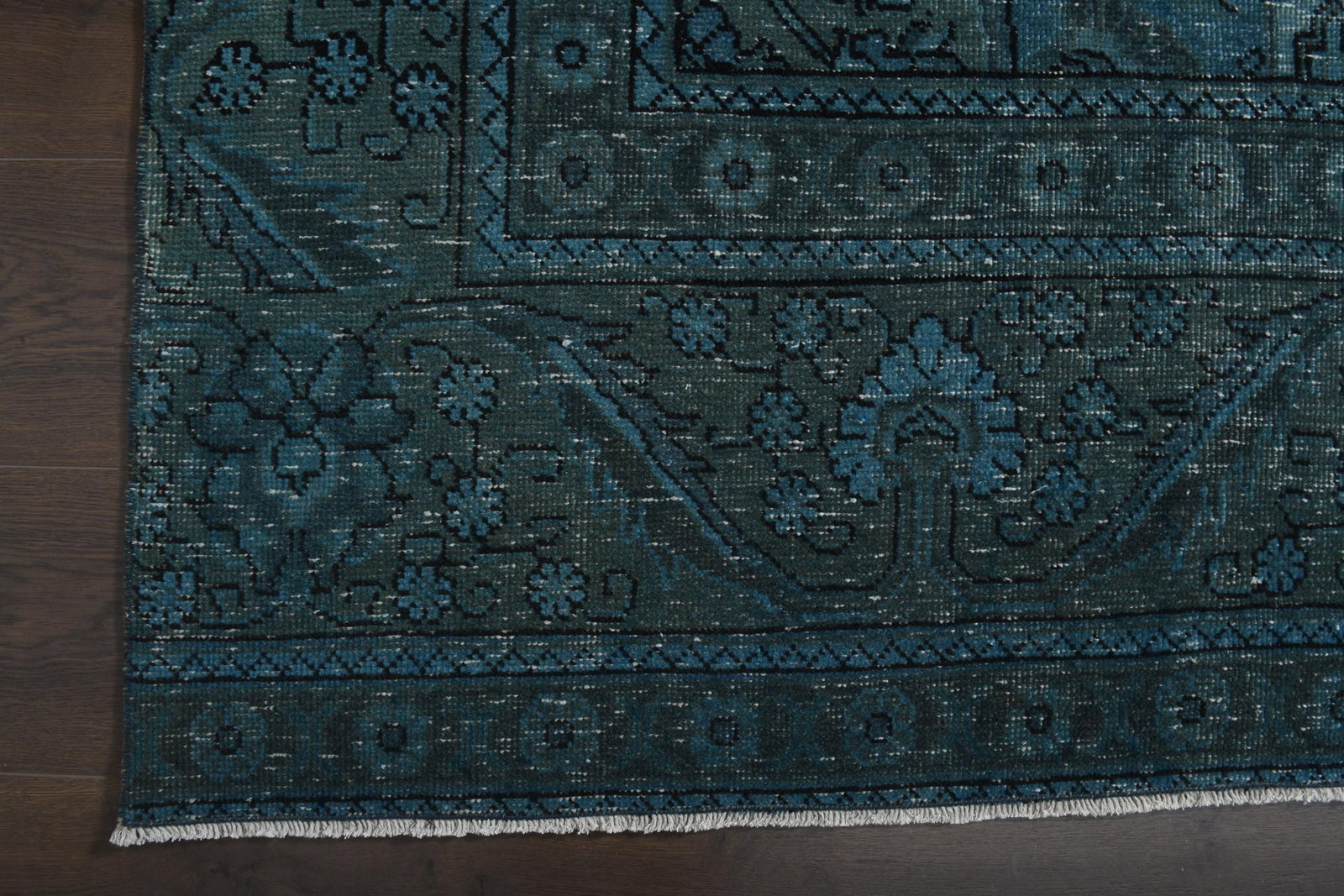 8.6x12.6 ft, ANTIQUE VINTAGE RUG, Blue Green - 3