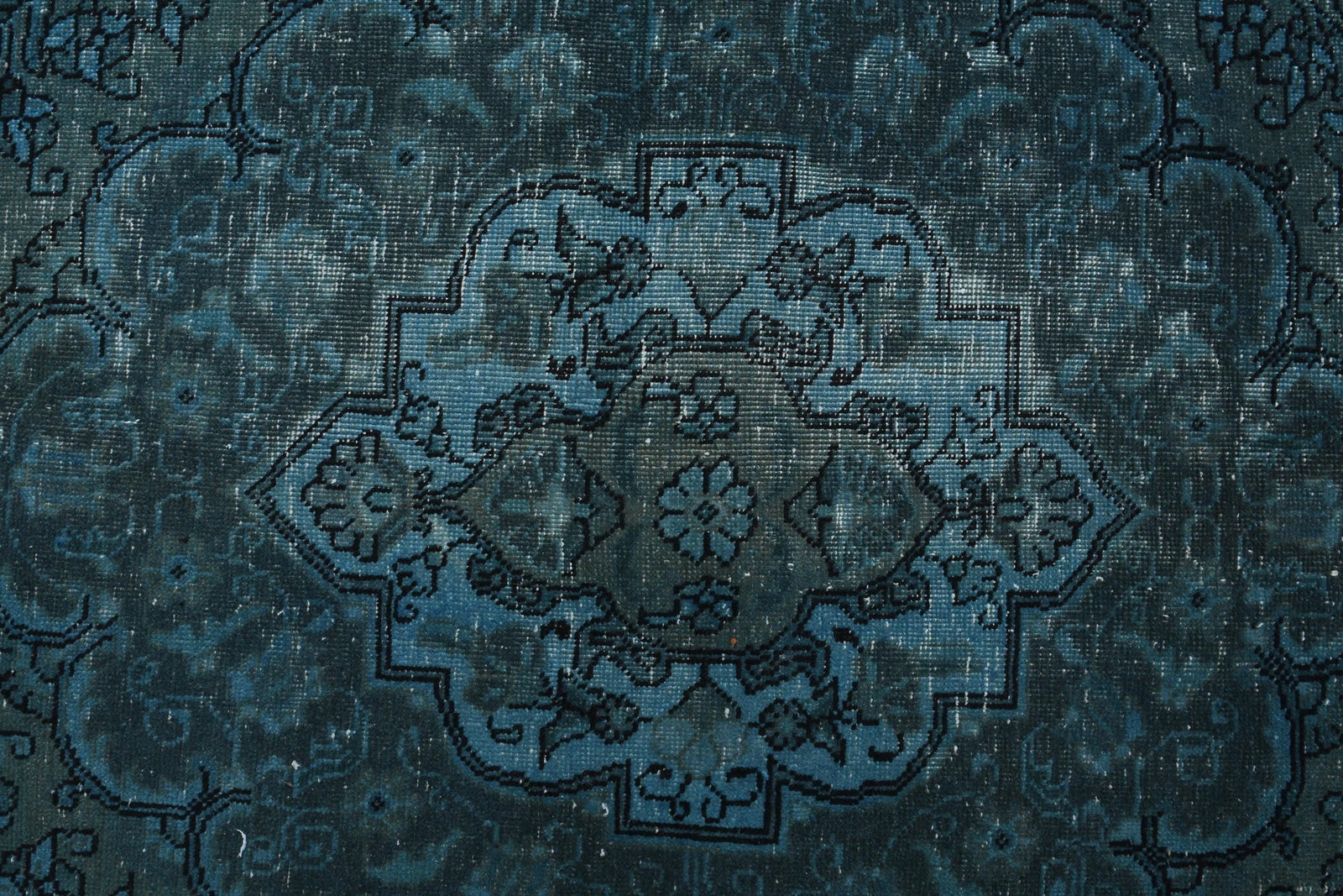 8.6x12.6 ft, ANTIQUE VINTAGE RUG, Blue Green - 5