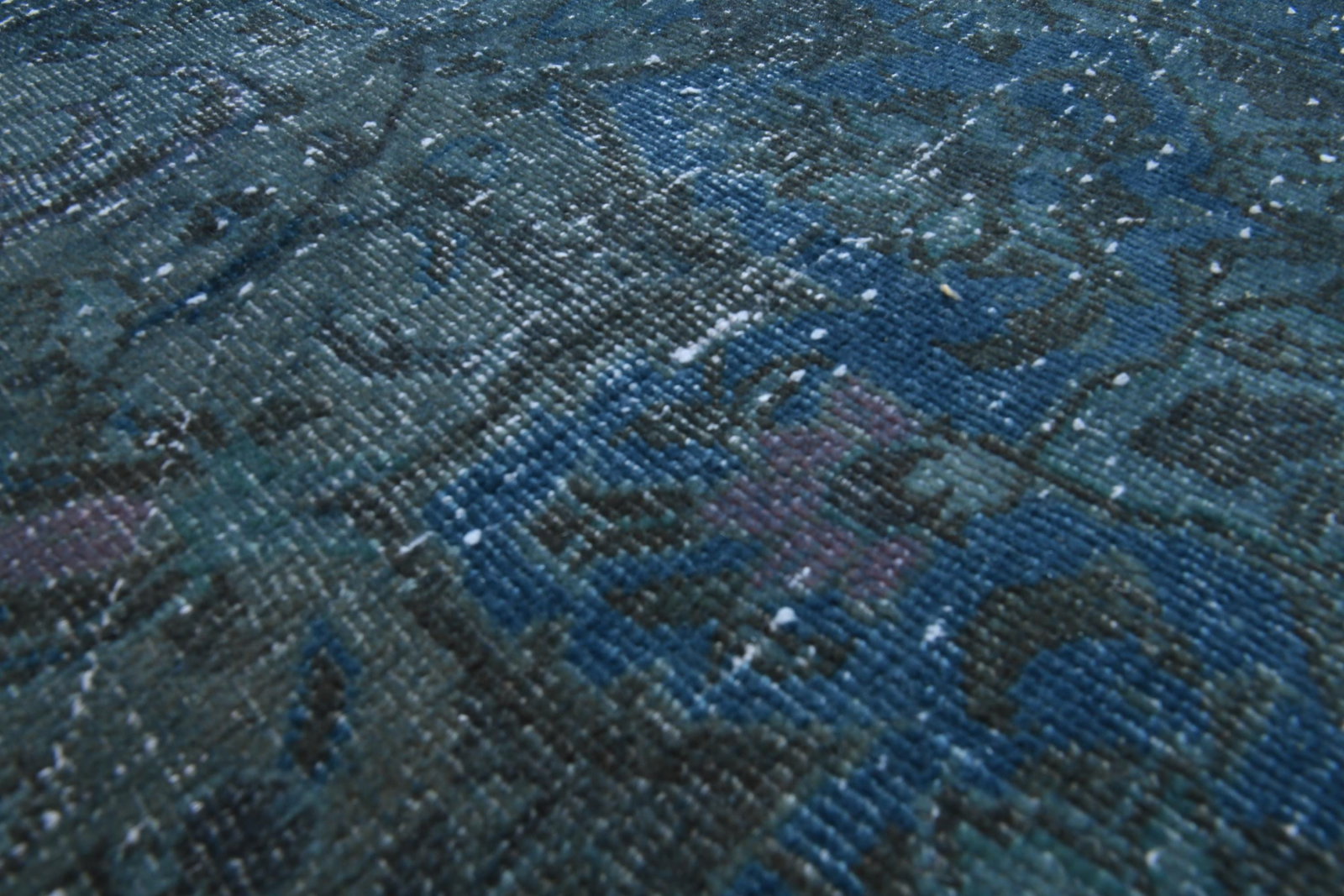 9'1x11'8 ft, OVERSIZED BLUE RUG, Vintage - 7