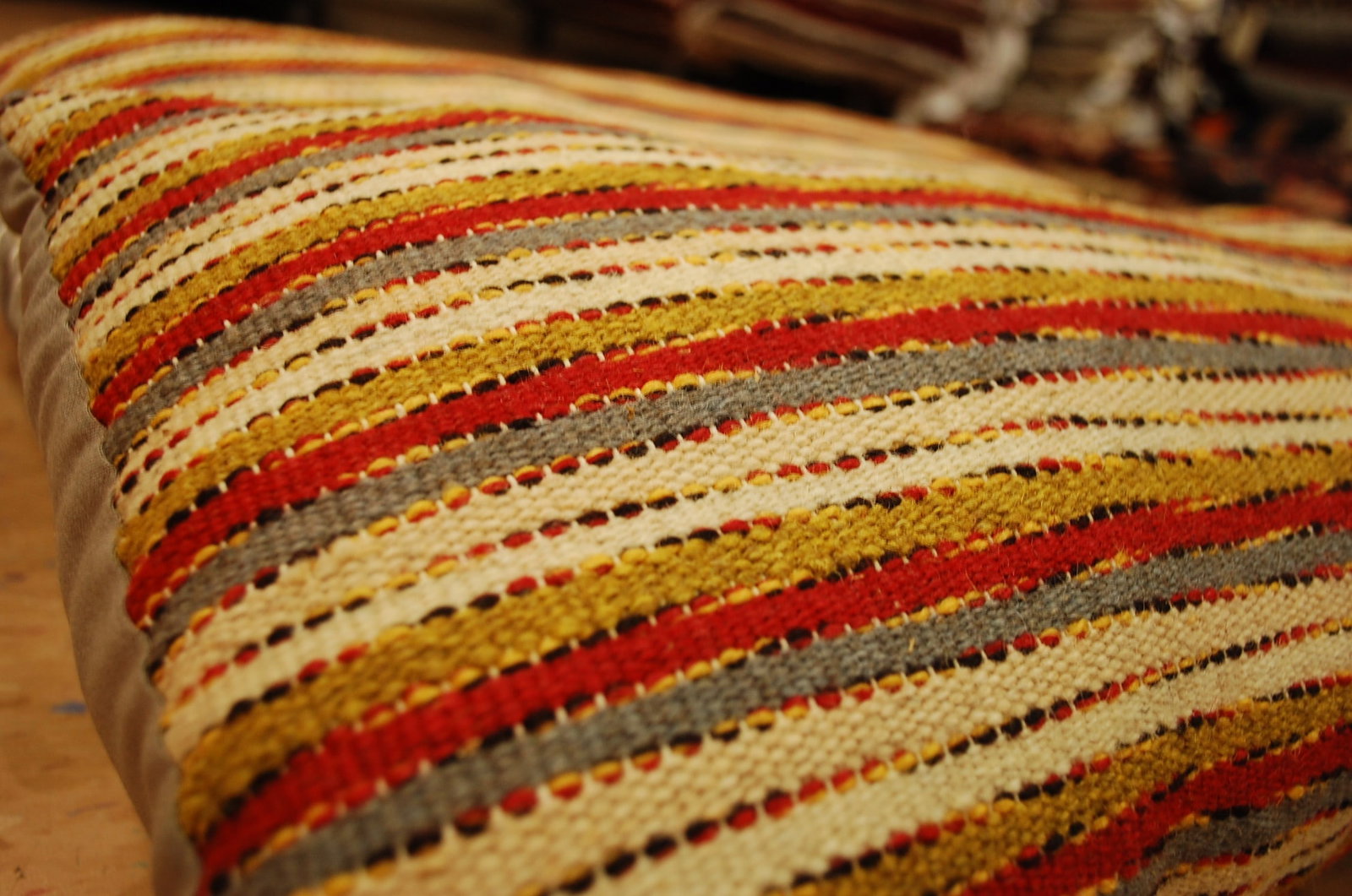 three Hand-Made Pillow Cushion Rug 1'6" x 1' 8" - 3
