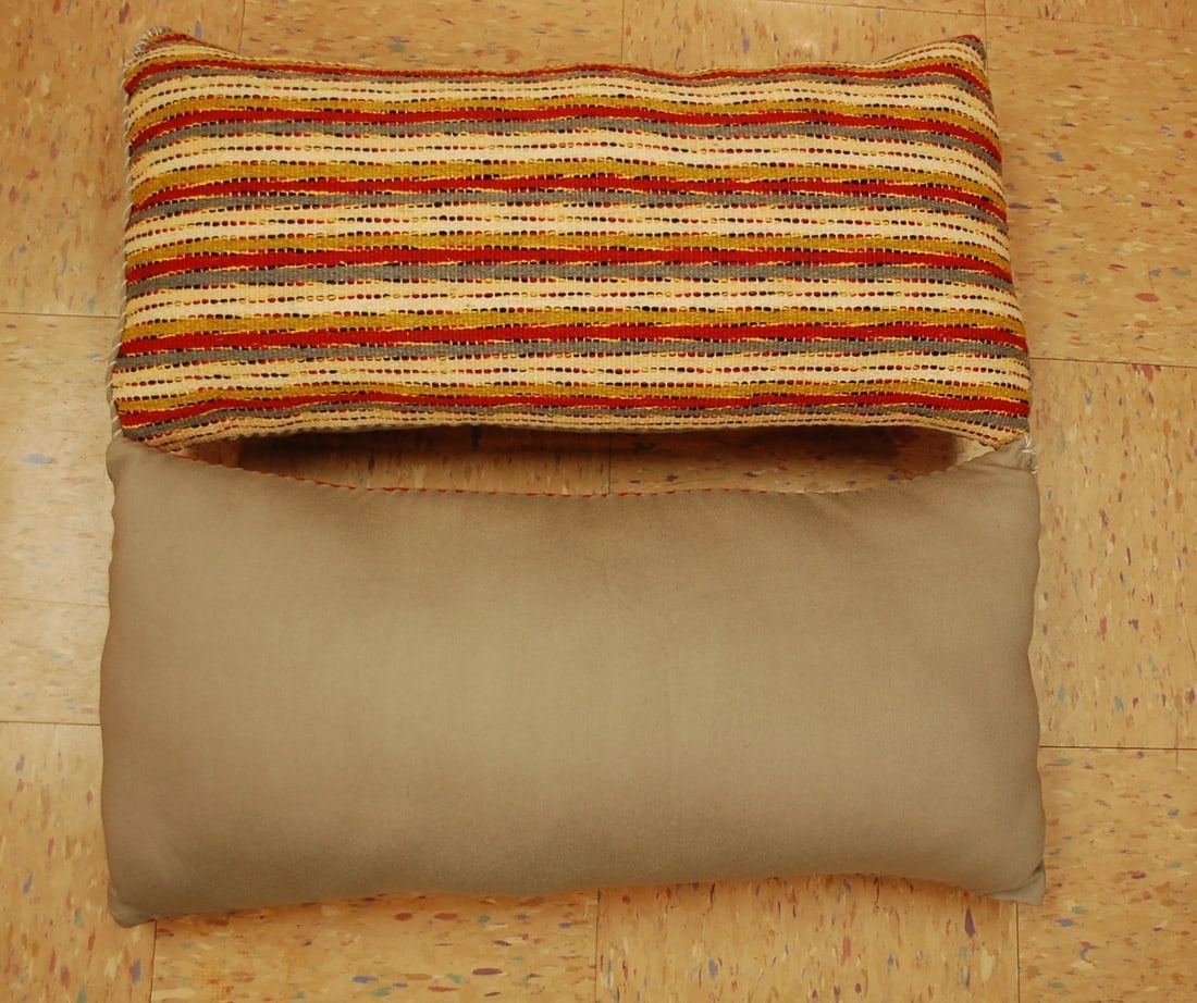 three Hand-Made Pillow Cushion Rug 1'6" x 1' 8" - 4