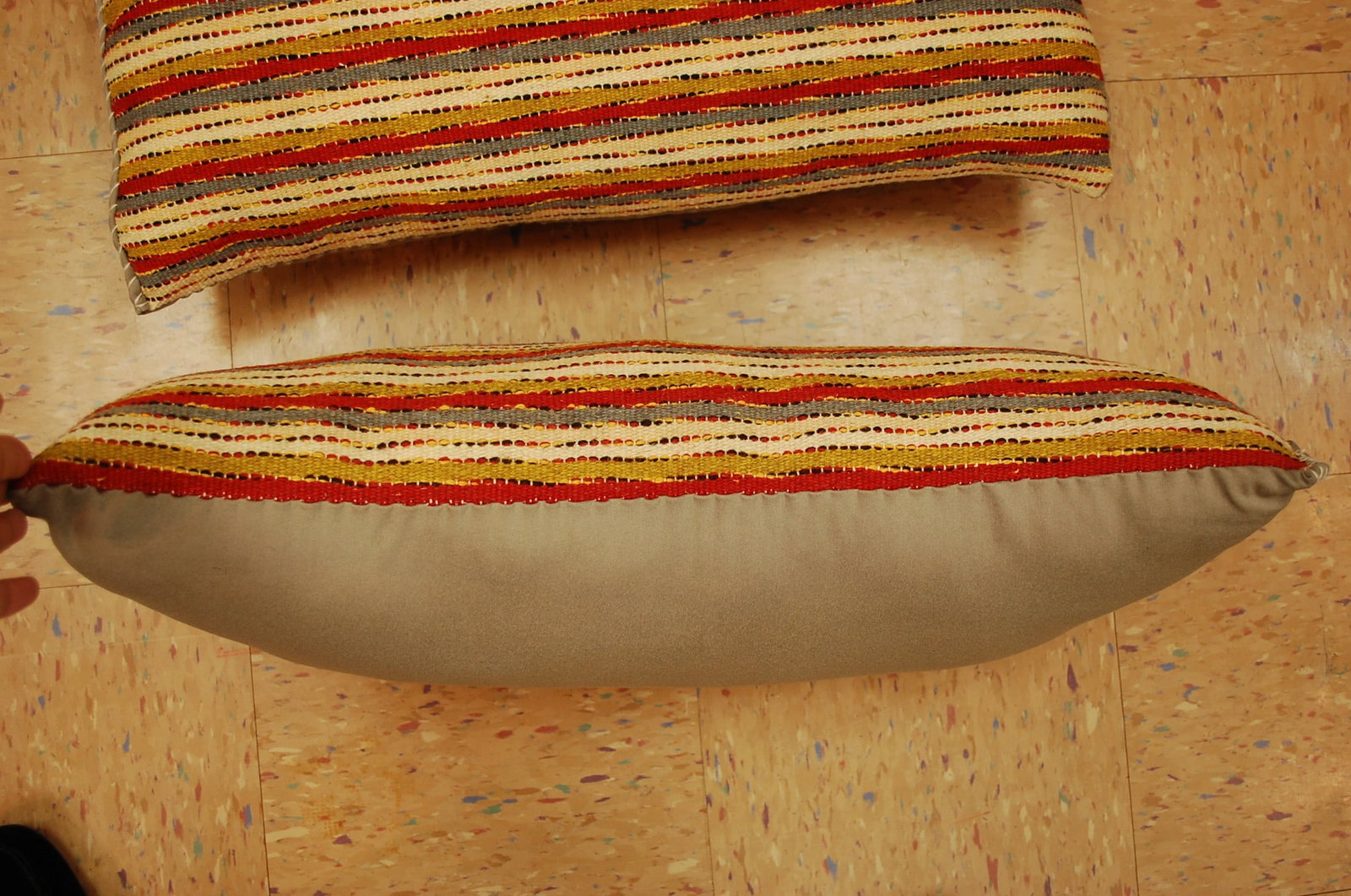 three Hand-Made Pillow Cushion Rug 1'6" x 1' 8" - 5
