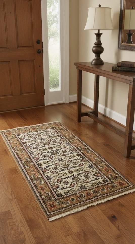 Cream Floral Tribal 2'5X4'7 Indo-Bidjar Oriental Rug - 2