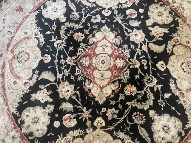 Indo-Persian Tuffed Round Tabriz-KA - 2