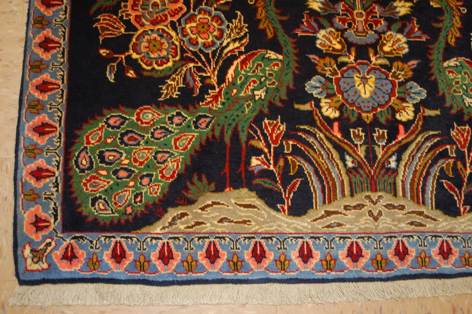 PAIR ,ANTIQUE PERSIAN KESHAN RUG 2' x 3'5" AND 2'1" X 3'4" - 7