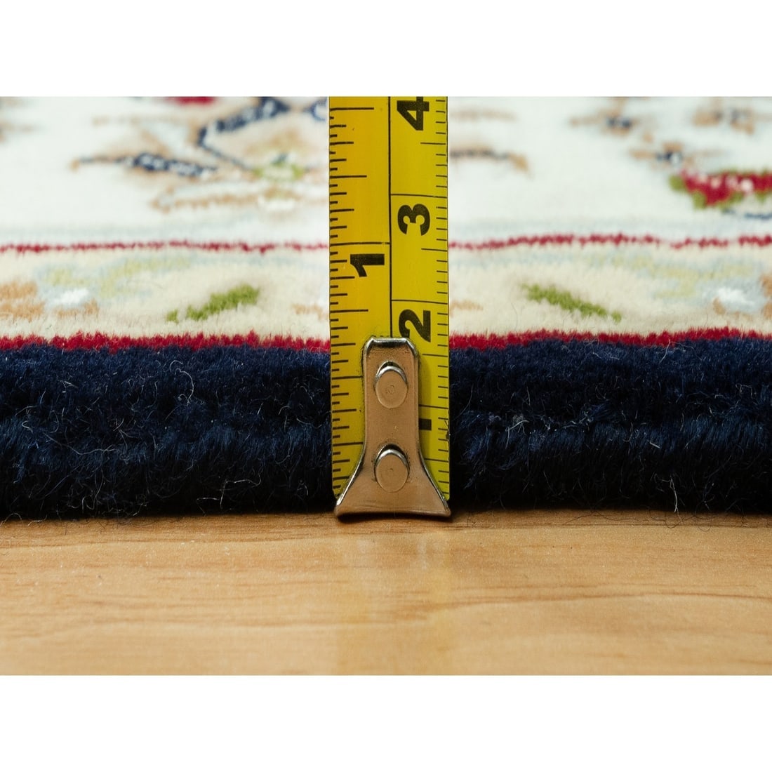 Gale Force Blue 250 KPSI Nain Denser Weave Hand Knotted Rug - 6