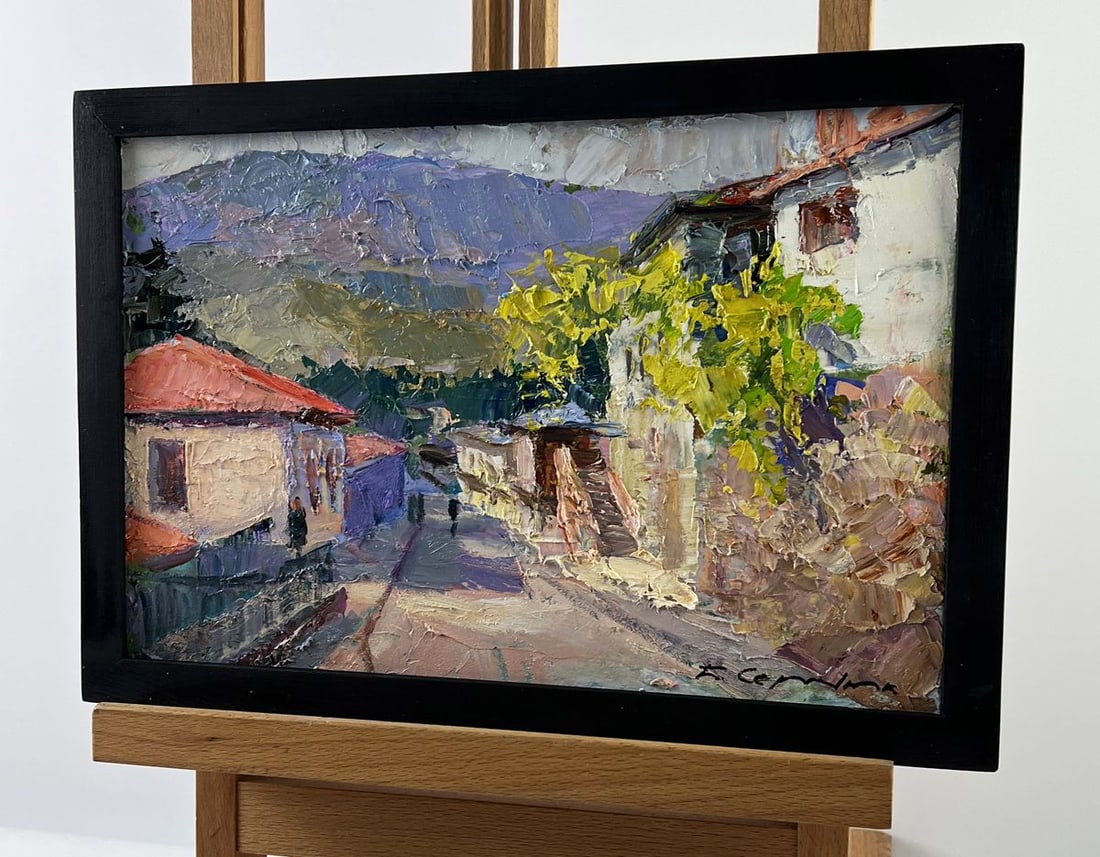 Oil painting The City Before the Mountain Boris Serdyuk - 2