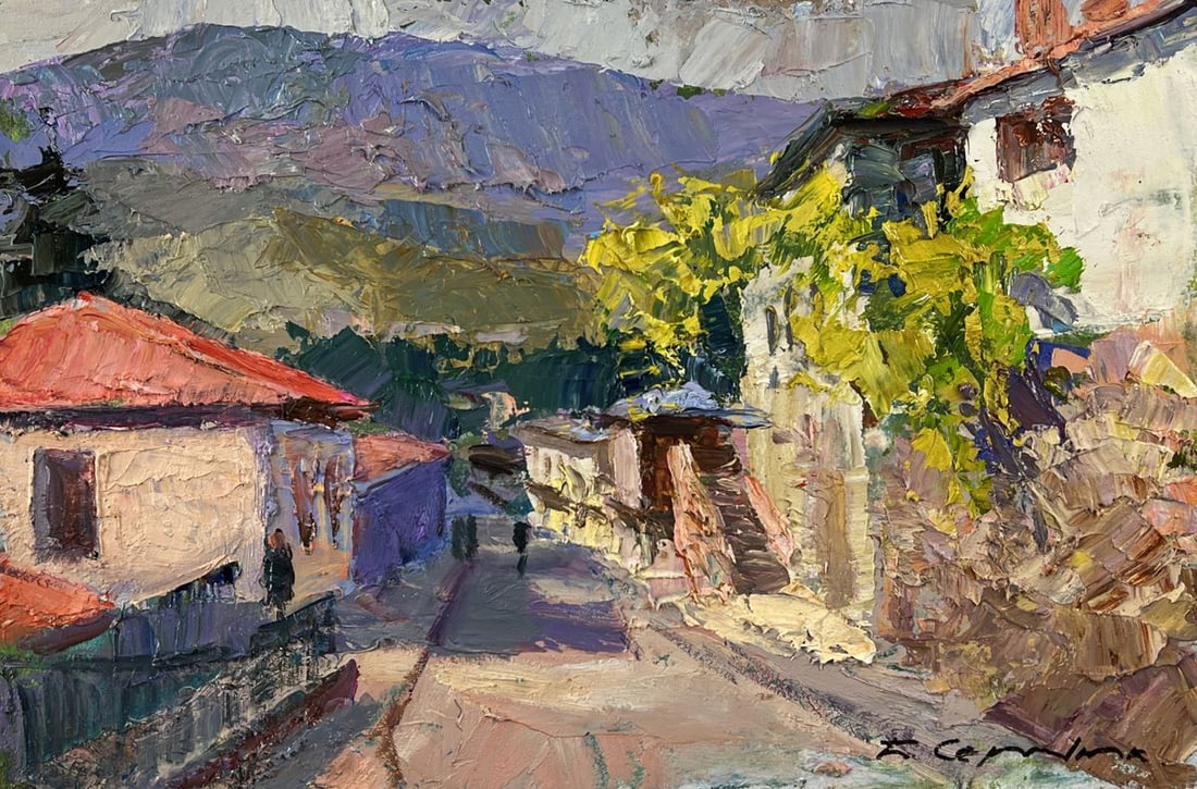 Oil painting The City Before the Mountain Boris Serdyuk - 3
