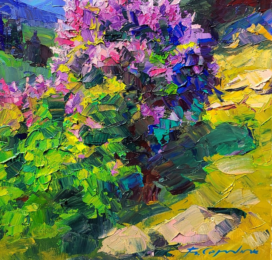 Oil painting Lilac in the Mountains Boris Serdyuk - 7