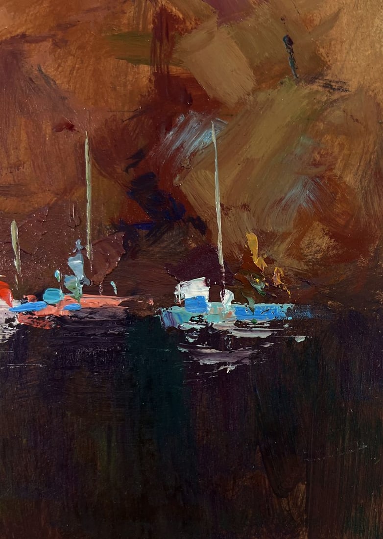 Oil painting Sails against the backdrop of mountains Yuriy Suprunchuk - 9