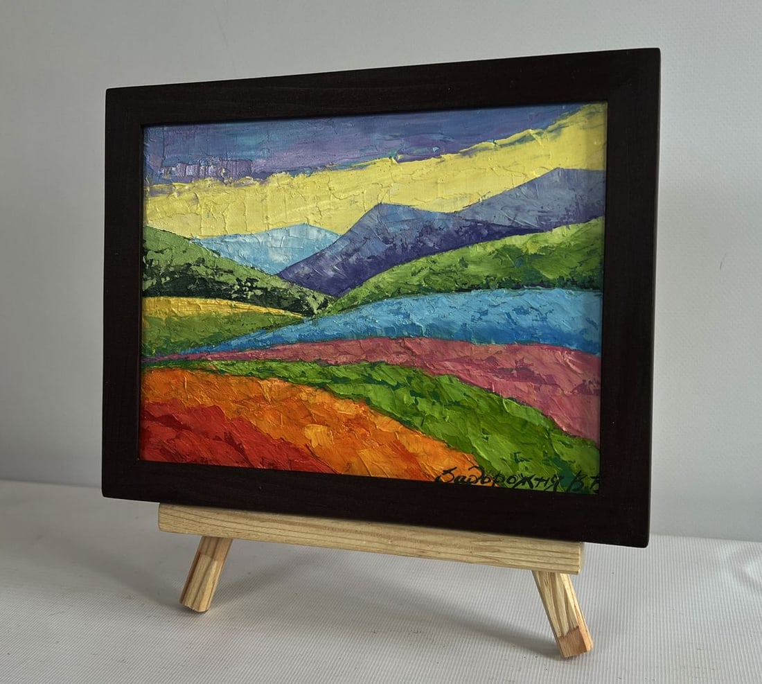 Oil painting Walking in the mountains V. Zadorozhnya - 2