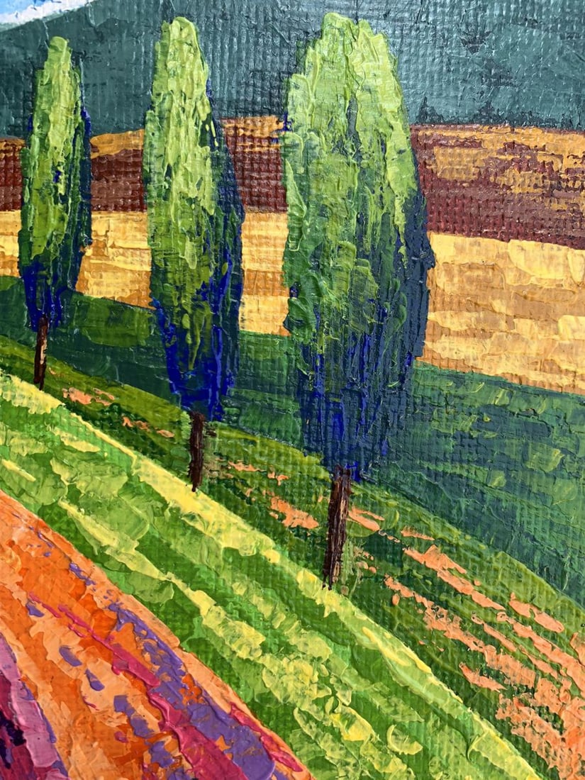 Oil painting Glade road to the mountains V. Zadorozhnya - 11
