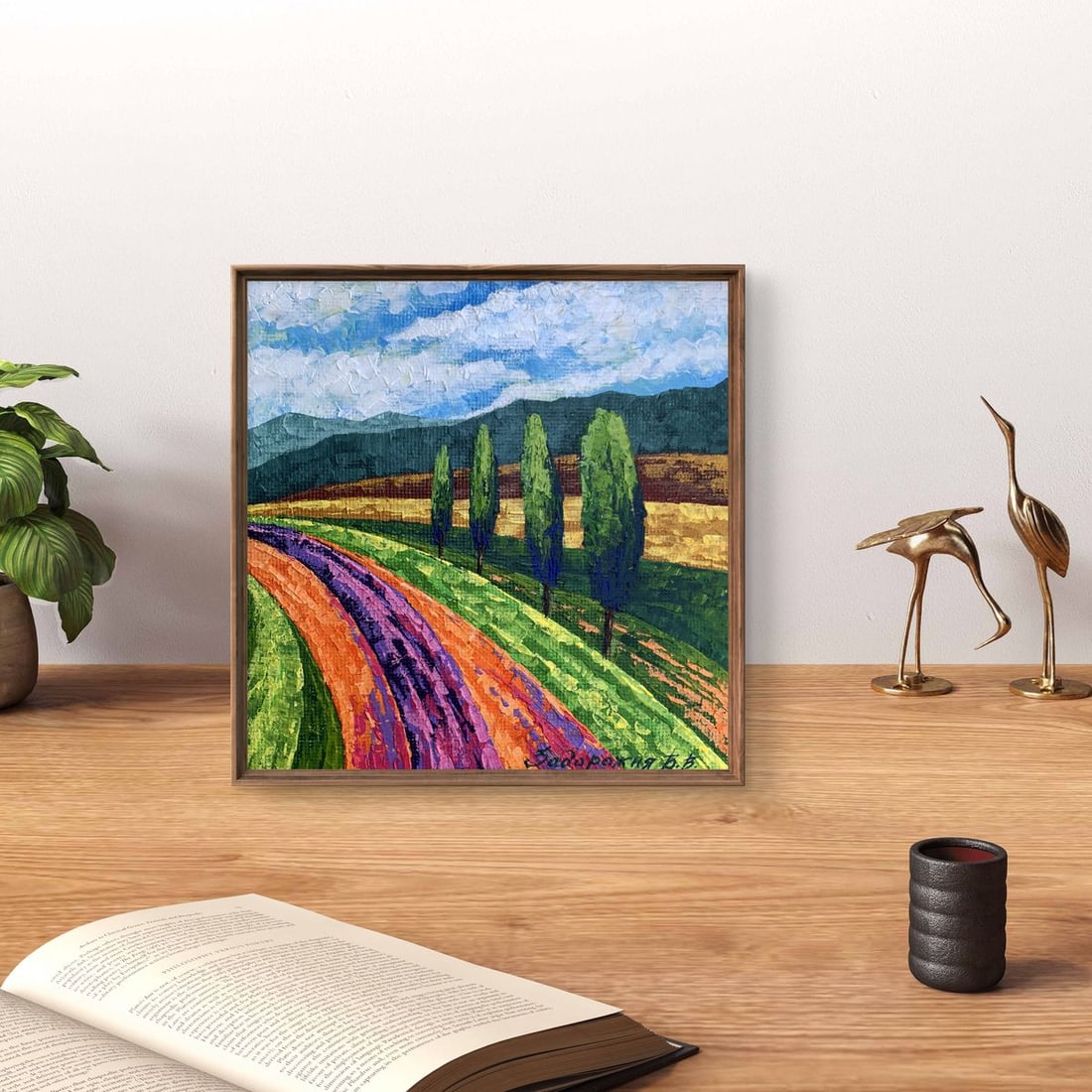 Oil painting Glade road to the mountains V. Zadorozhnya - 2