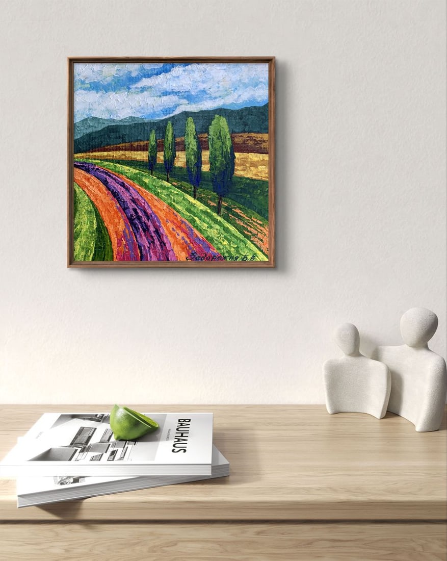 Oil painting Glade road to the mountains V. Zadorozhnya - 3