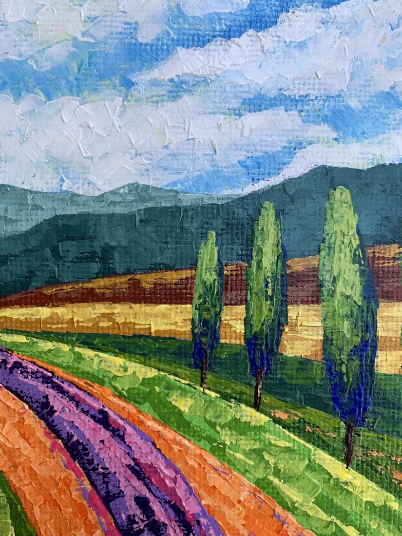 Oil painting Glade road to the mountains V. Zadorozhnya - 4