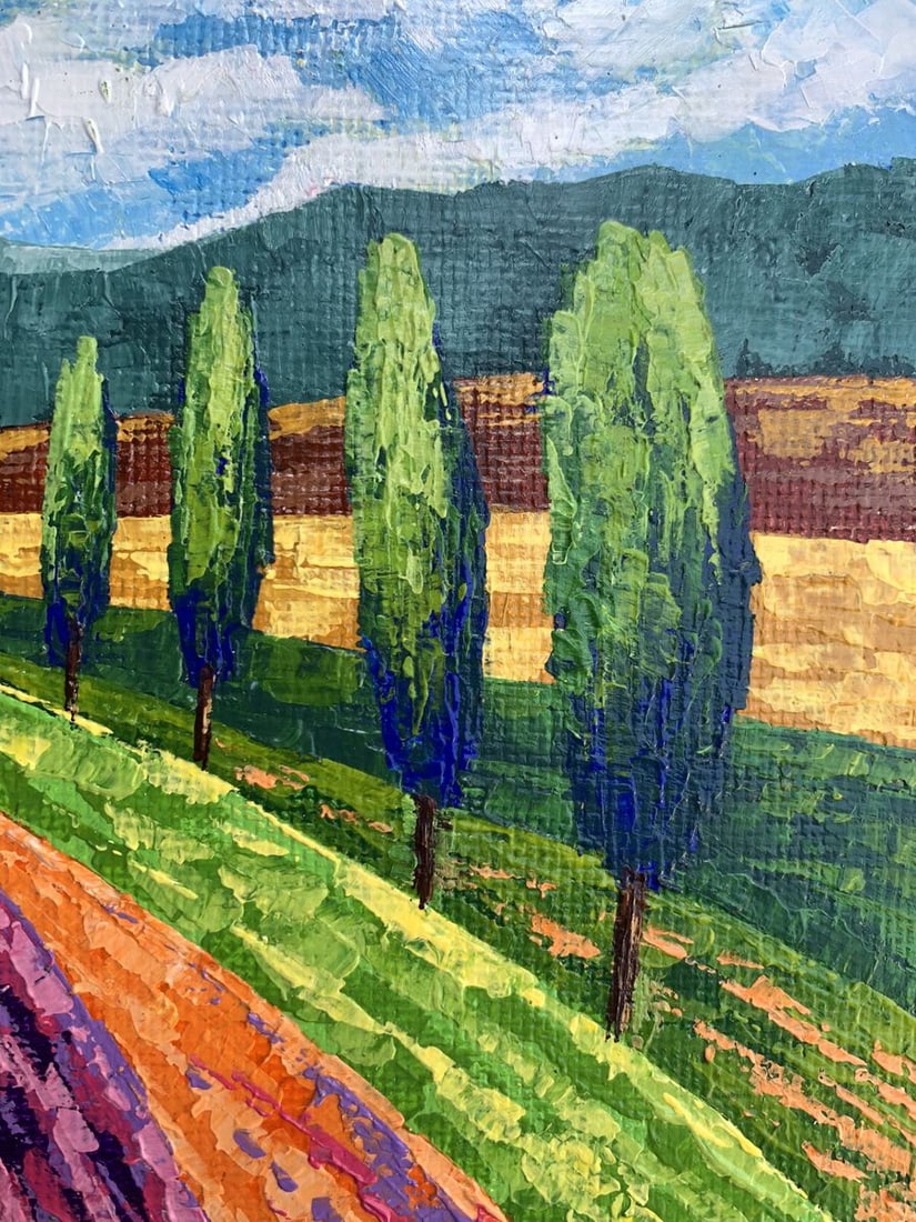 Oil painting Glade road to the mountains V. Zadorozhnya - 8