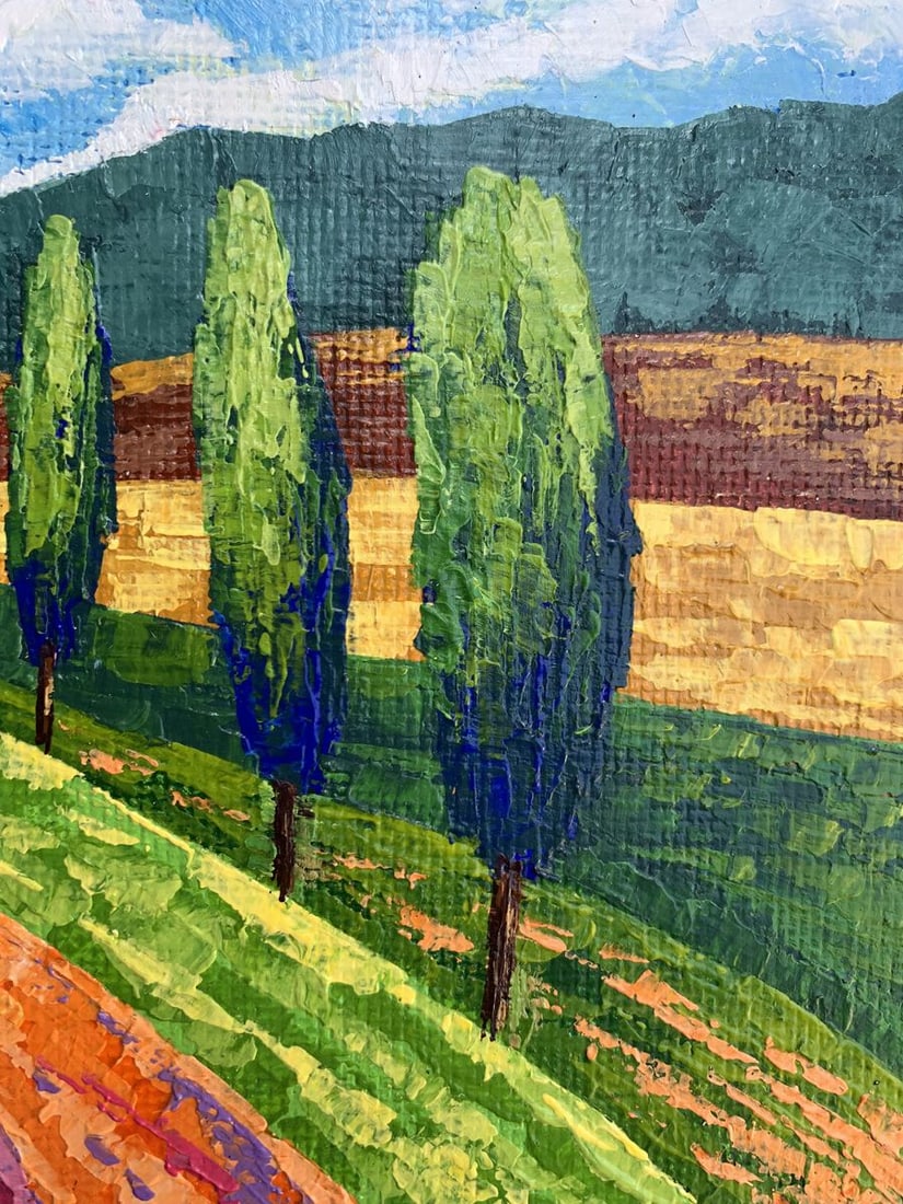 Oil painting Glade road to the mountains V. Zadorozhnya - 9