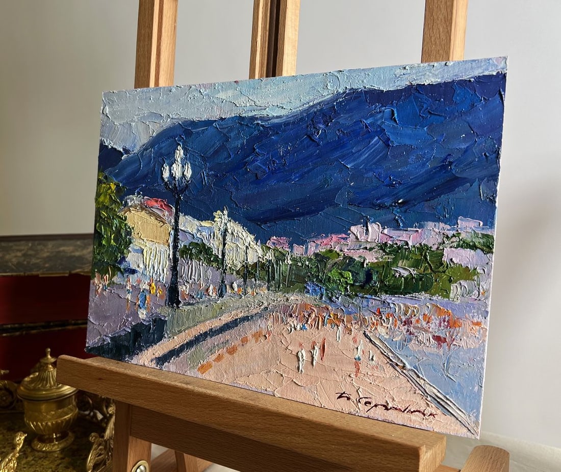 Oil painting City embankment Boris Serdyuk - 2