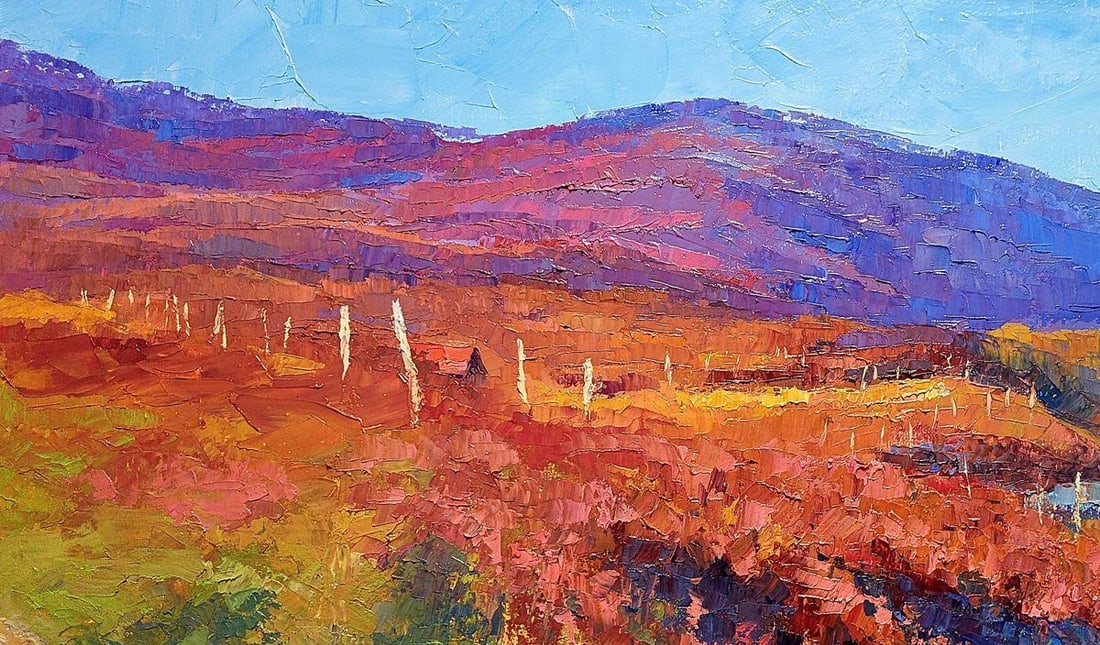 Oil painting Autumn Transcarpathia Boris Serdyuk - 4