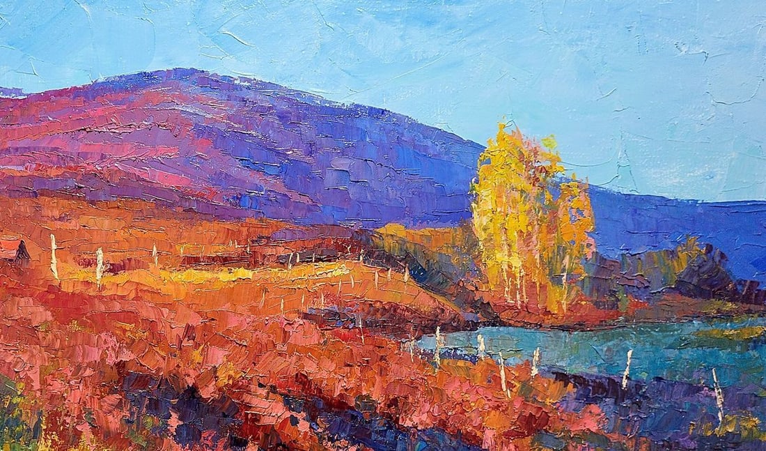 Oil painting Autumn Transcarpathia Boris Serdyuk - 5