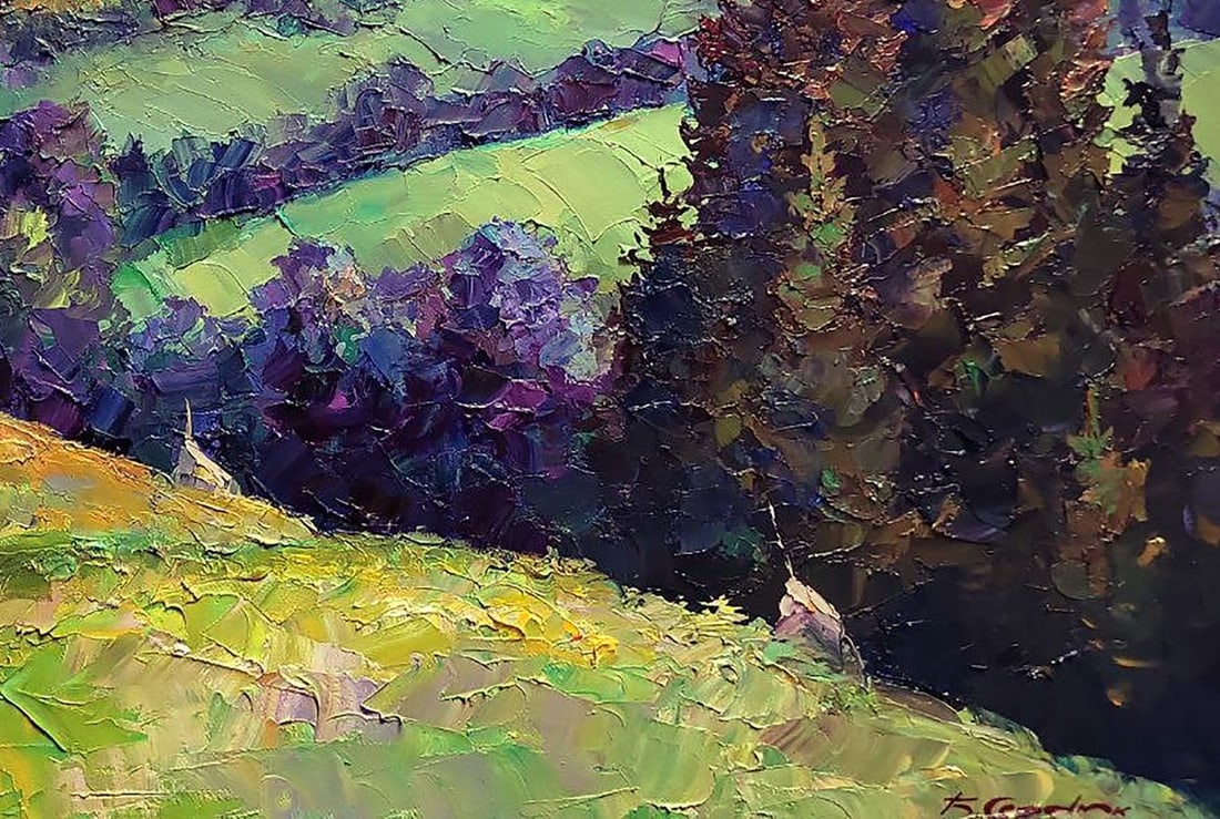Oil painting Evening in the mountains Boris Serdyuk - 7