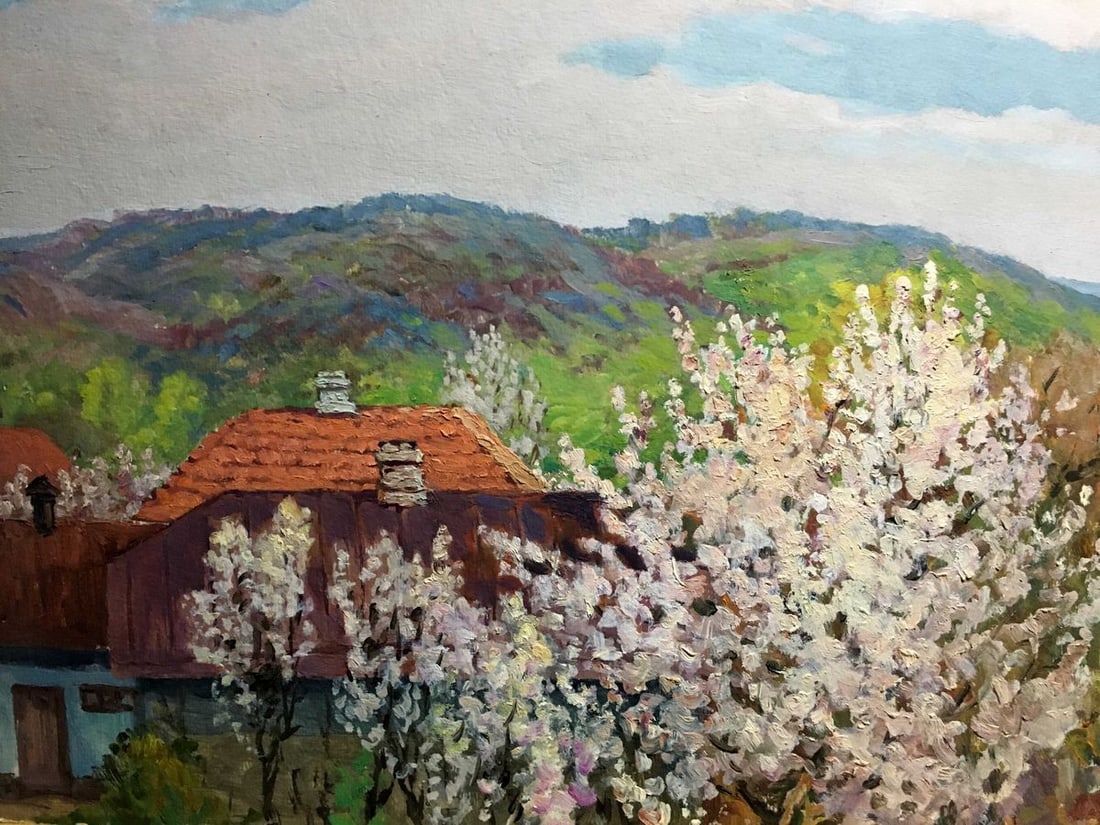 Oil painting Summer day in the village A. Cherkas - 2