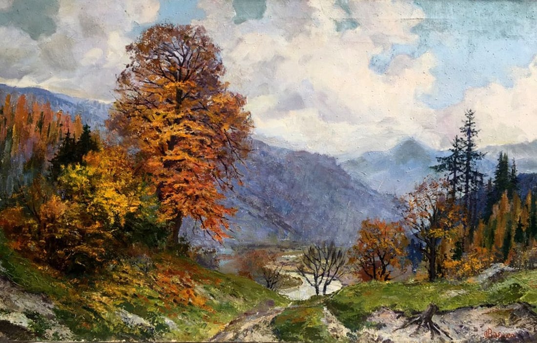 Oil painting Autumn in the Carpathians Rudenko Vladimir Mikhailovich - 2