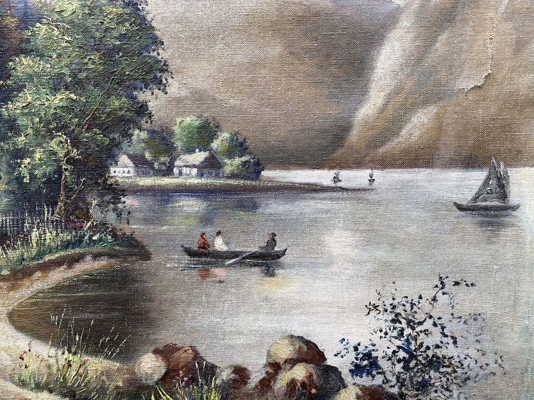 Oil painting House on the outskirts Unknown artist - 7