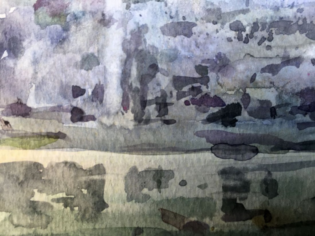 Watercolor painting Autumn mountains Viktor Mikhailichenko - 3