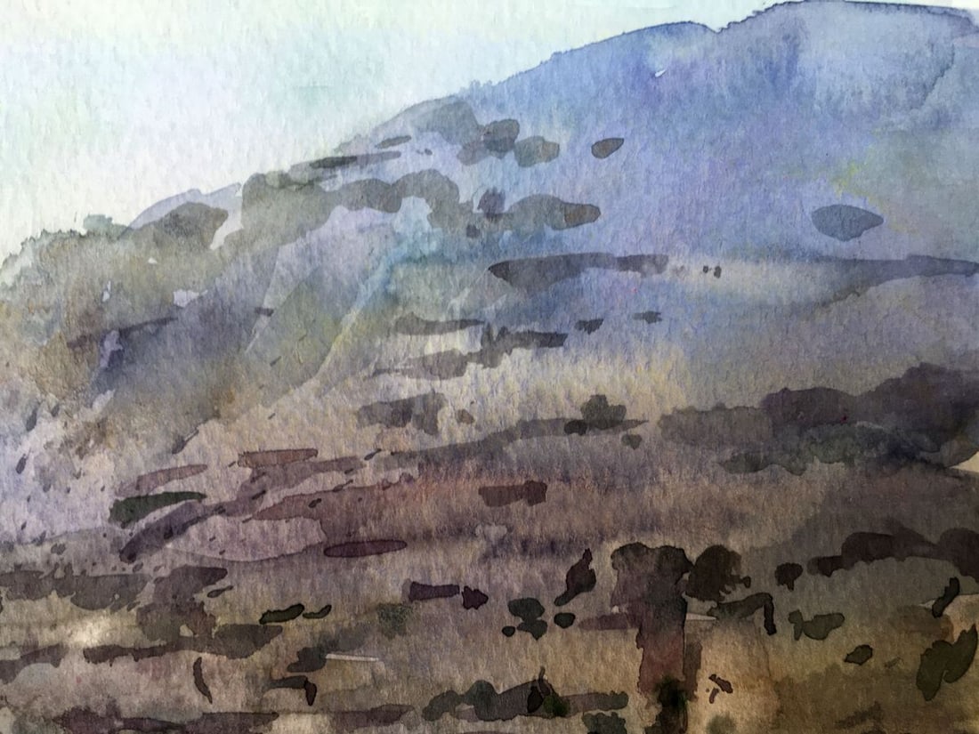 Watercolor painting Autumn mountains Viktor Mikhailichenko - 4