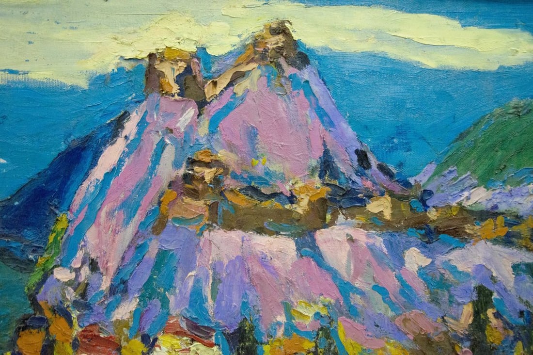 Oil painting Mountain landscape - 2