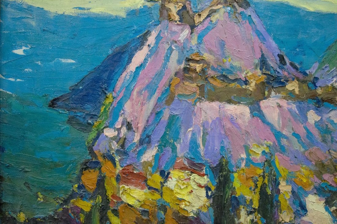 Oil painting Mountain landscape - 7