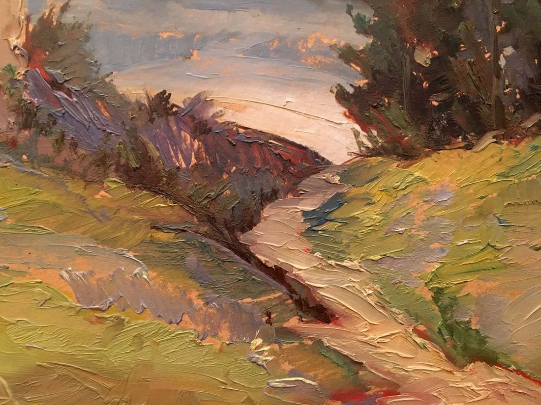 Oil painting Church by the river - 3