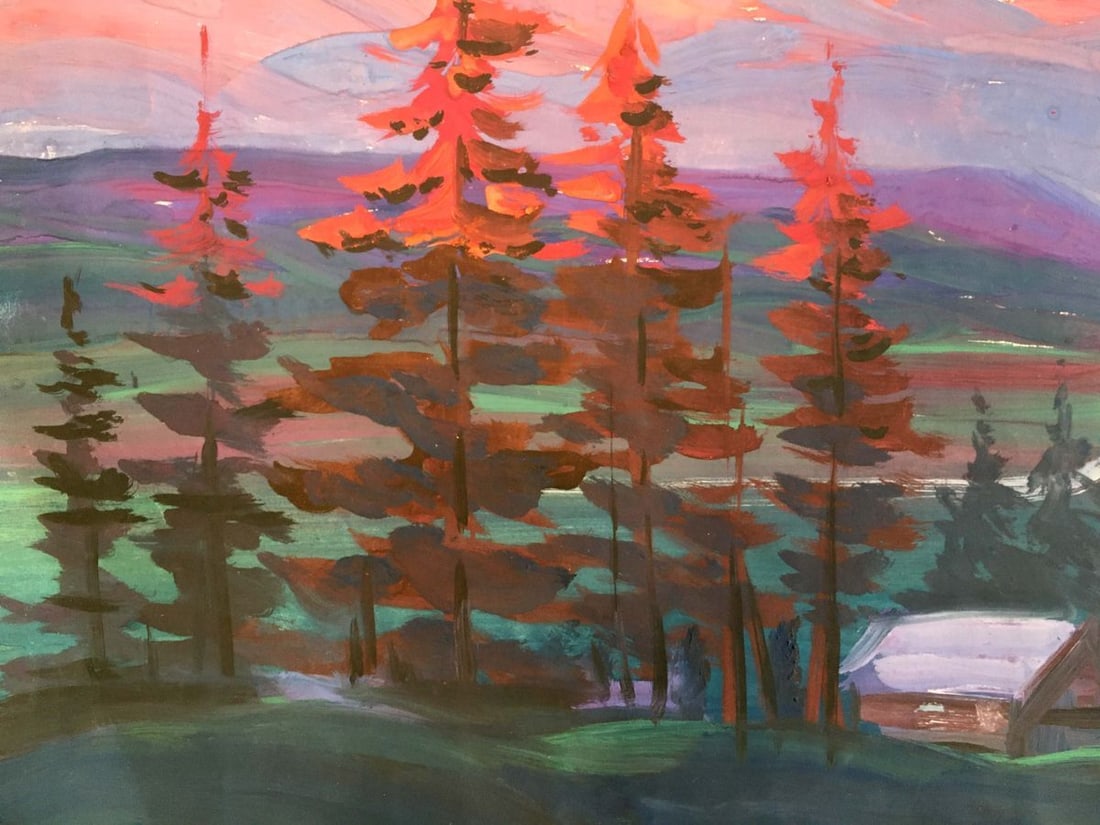 Oil painting Evening mountain landscape Shary Anatoly Ivanovich - 7