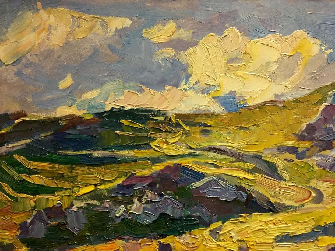 Oil painting Mountain evening landscape Shapovalov Sergey Gavrilovich - 2