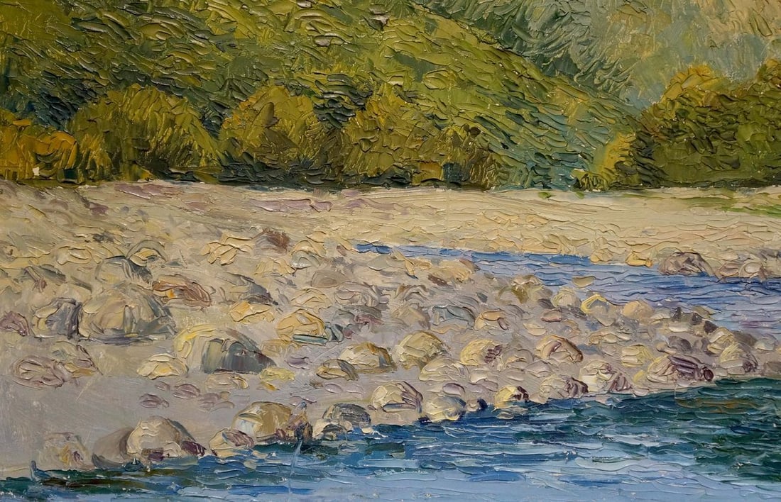 Oil painting Mountain landscape - 2