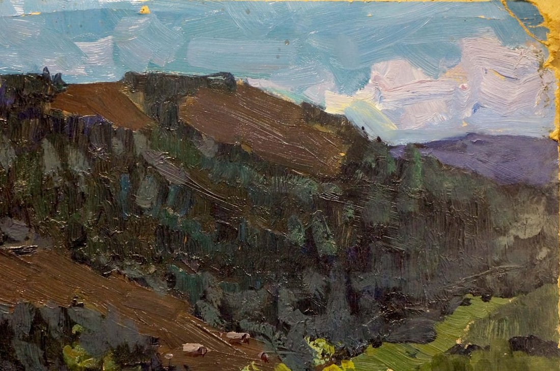Oil painting Road to the mountains Fomin Anatoly Nikiforovich - 4