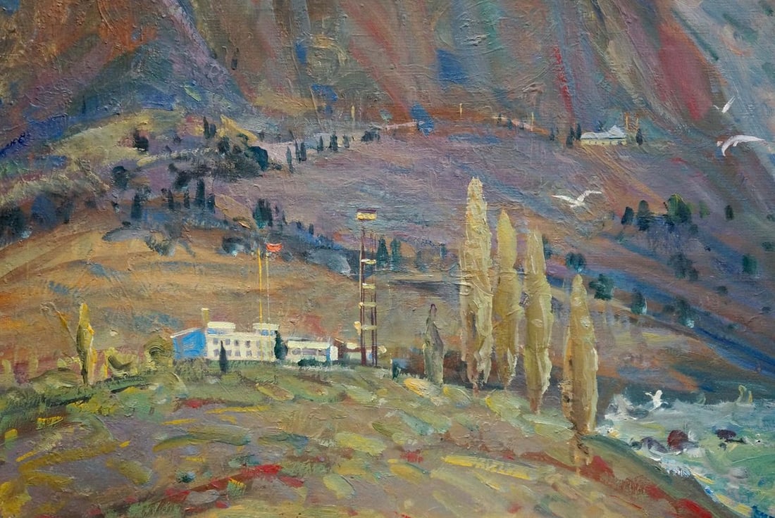 Oil painting Mountain landscape - 2