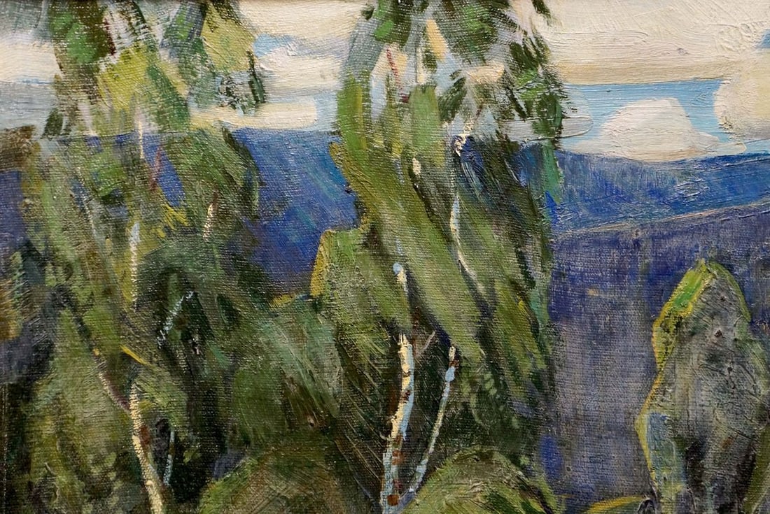 Oil painting Forest landscape - 3