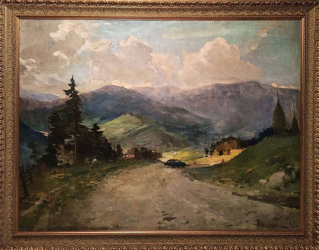 Oil painting Road to the mountains Kholomenyuk Ivan Alexandrovich: NoVerns 1193 *** ABOUT THIS PAINTING *** * TITLE: "Road to the mountains" * ARTISTS: Kholomenyuk Ivan Alexandrovich * SIZE: 150x200 cm/'59.05x78.74 inches' * MEDIUM: oil, canvas * HAND PAINTED: