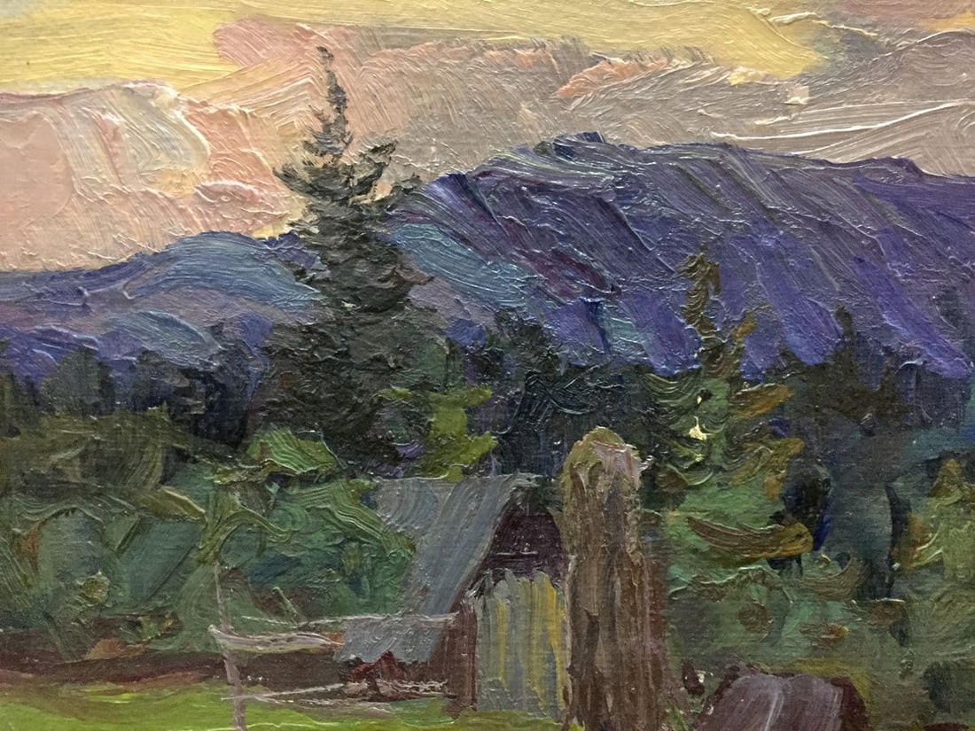 Oil painting Evening landscape Fomin Anatoly Nikiforovich - 2