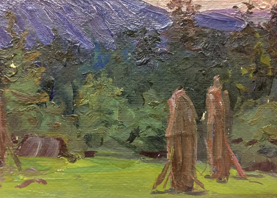 Oil painting Evening landscape Fomin Anatoly Nikiforovich - 4