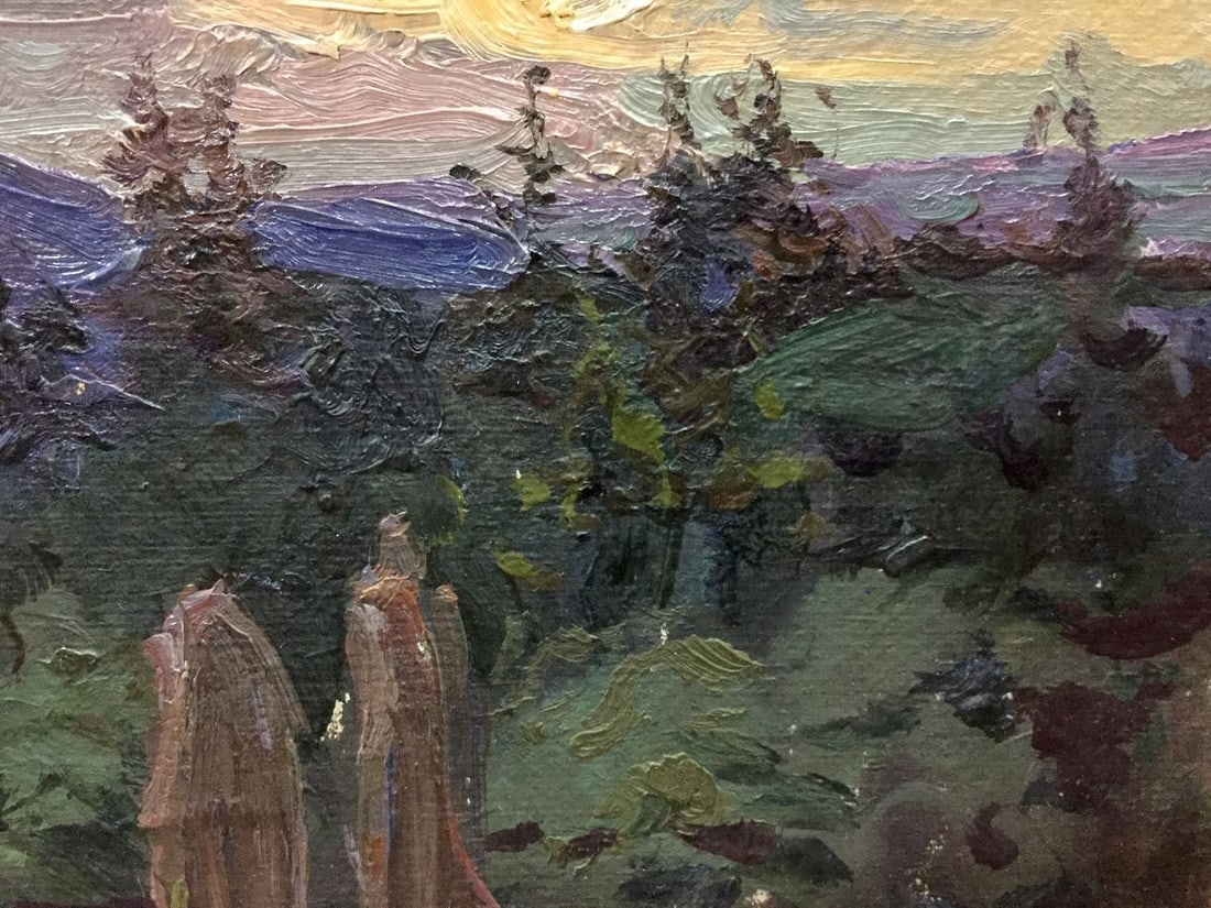 Oil painting Evening landscape Fomin Anatoly Nikiforovich - 7