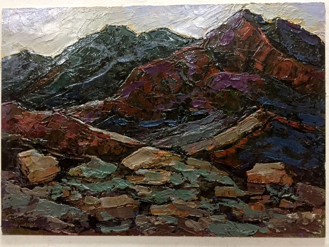 Oil painting Mountain Constantinople Adolf Markovich - 2